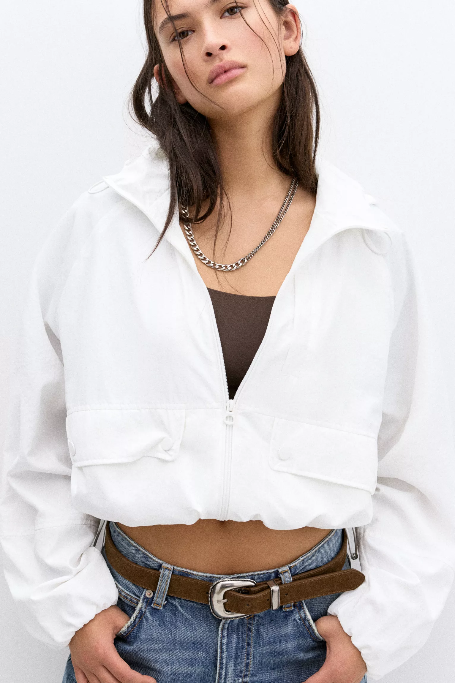 Chaqueta Arena de Caída Suave - Imagen 2
