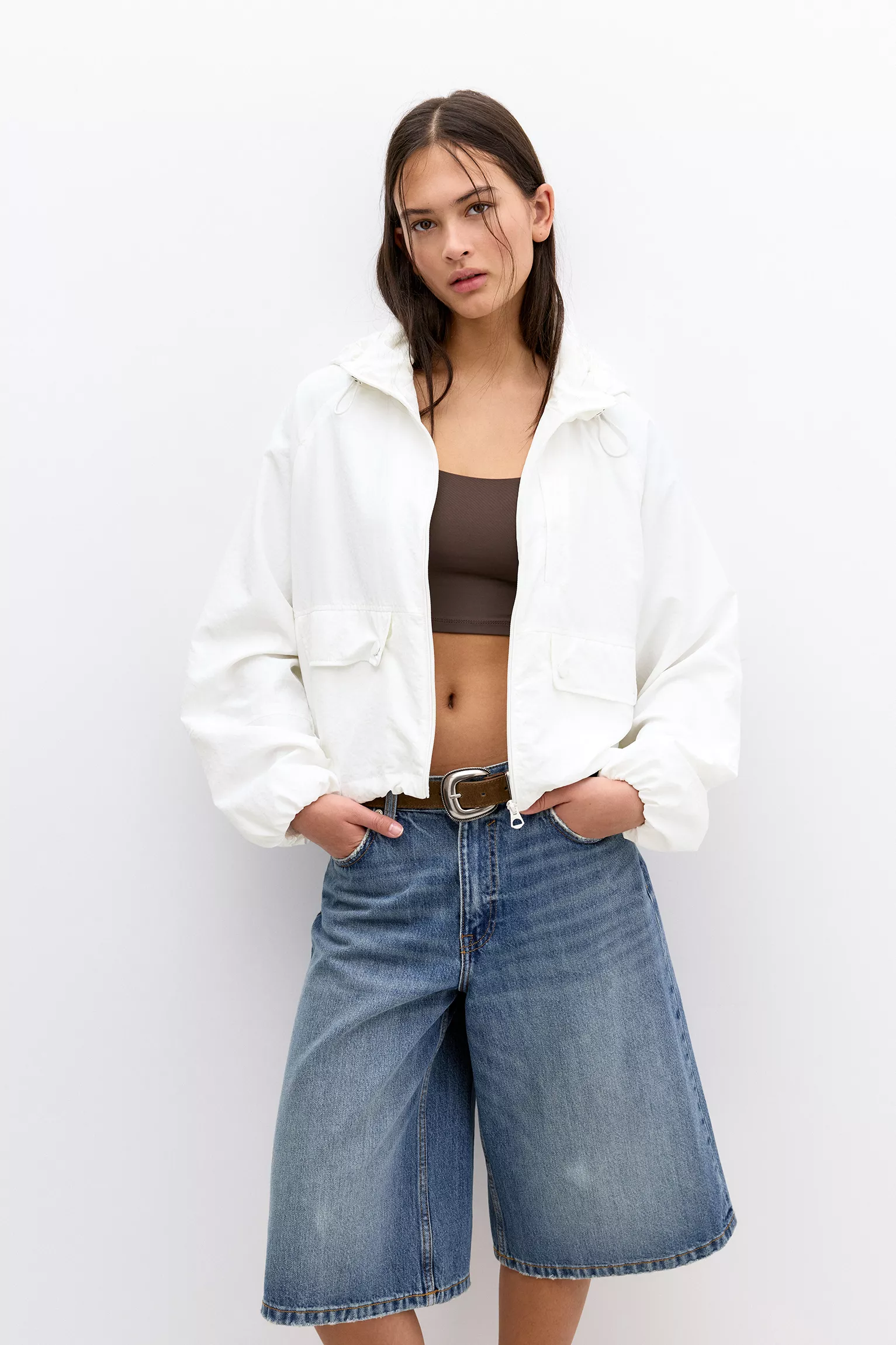 Chaqueta Arena de Caída Suave - Imagen 3